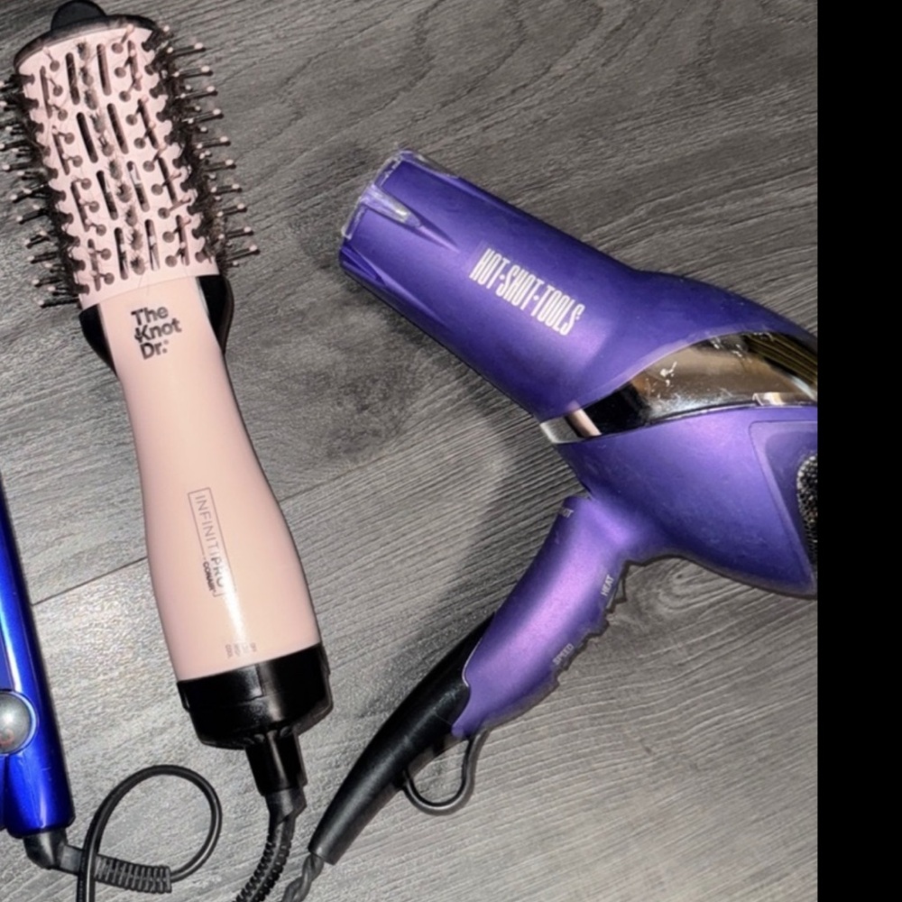 The Knot Dr. Pink Hair Brush & blow dryer only